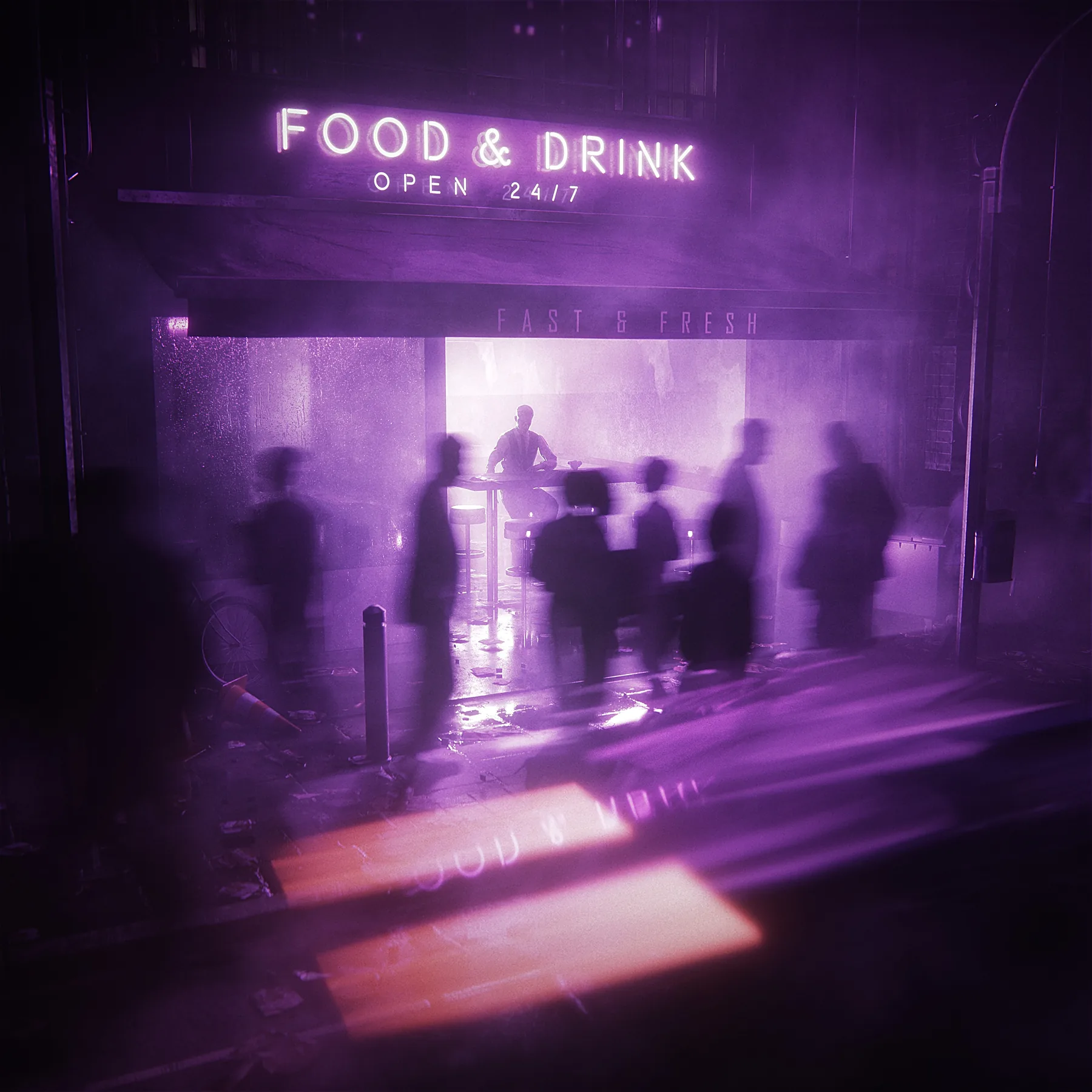 Dinner for One, CG artwork by Retric Dreams. One night, in thoughts.