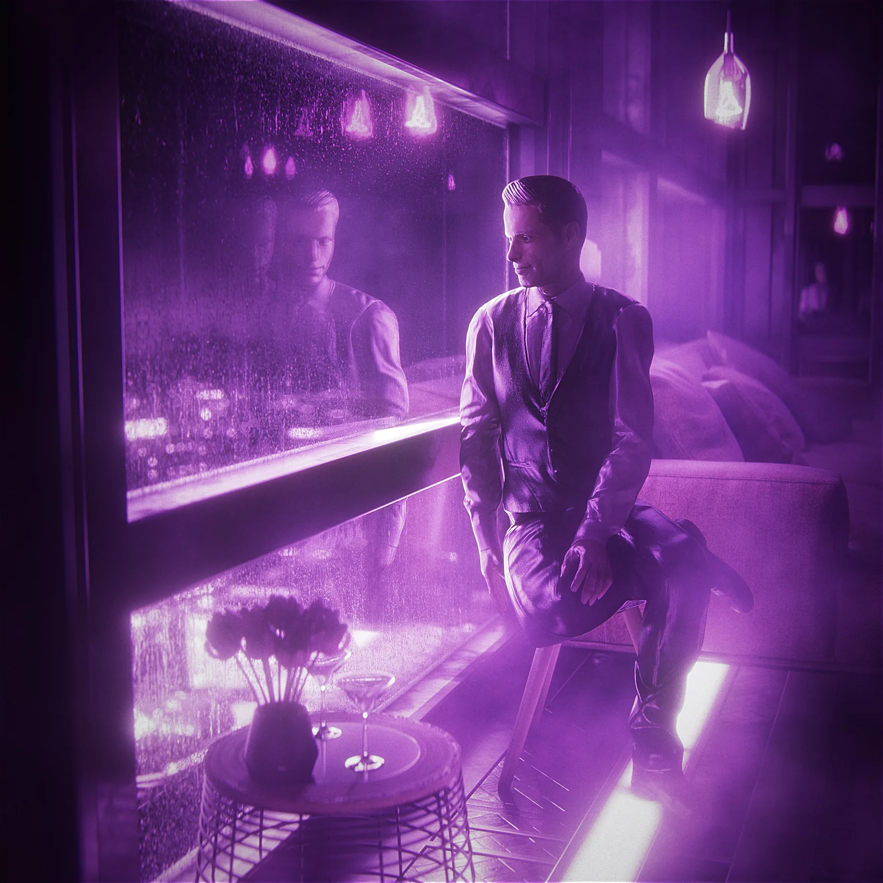 Hello Friend, CG artwork by Retric Dreams. One night, some hope.