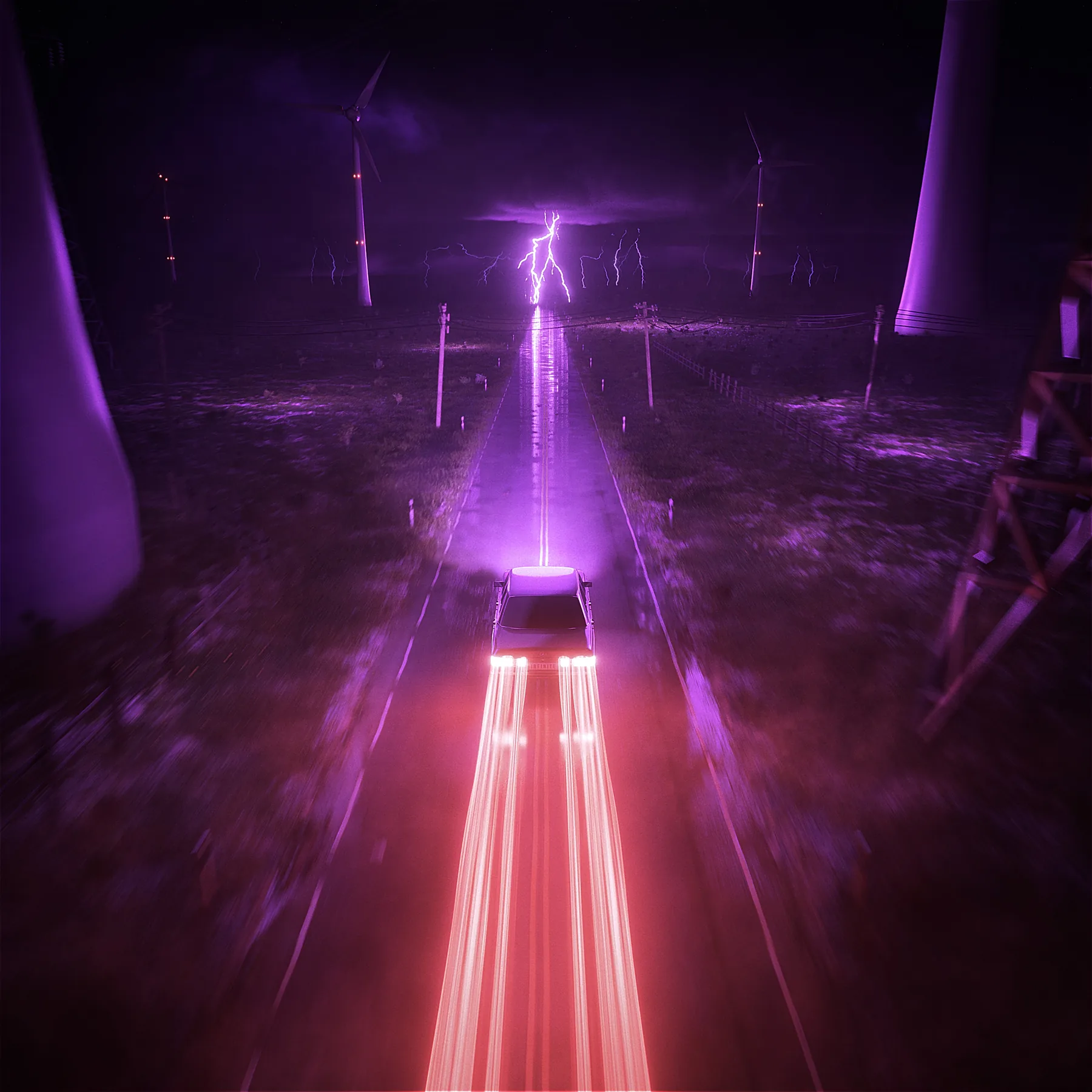 Infinite, CG animated loop by Retric Dreams. One endless night.