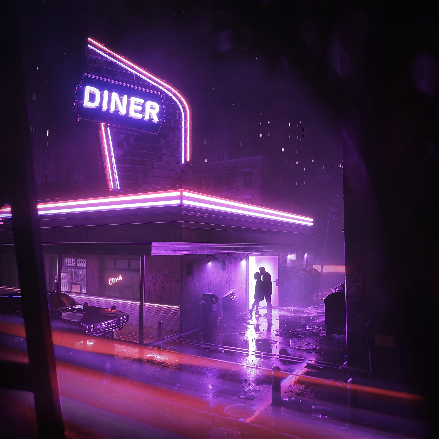 Midnight Shift, CG animated loop by Retric Dreams. One night, we met.