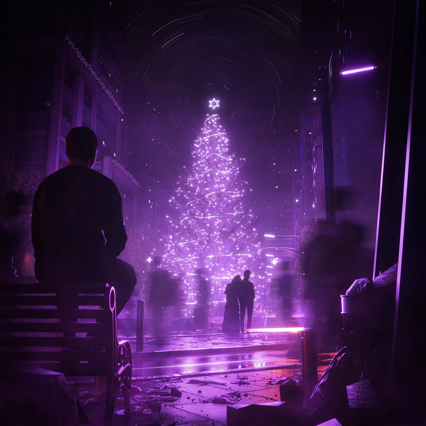 Polaris, CG animated loop by Retric Dreams. One night, a moment lost in time.