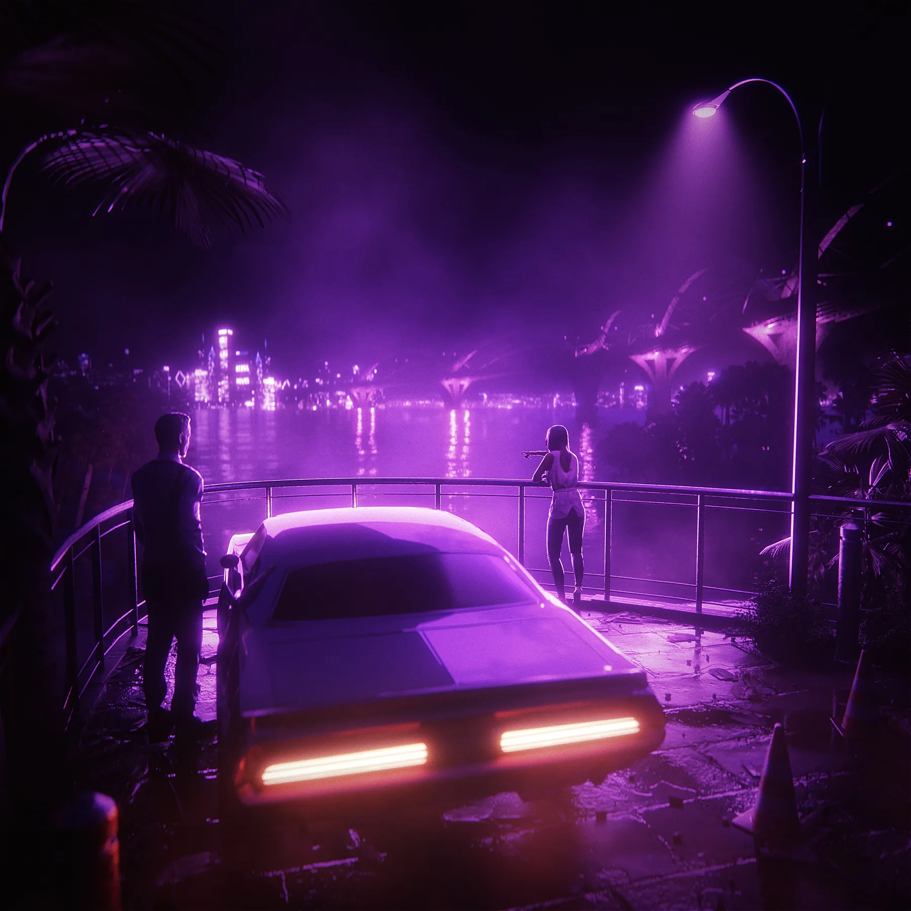 Runaway, CG artwork by Retric Dreams. One night, as the beginning.