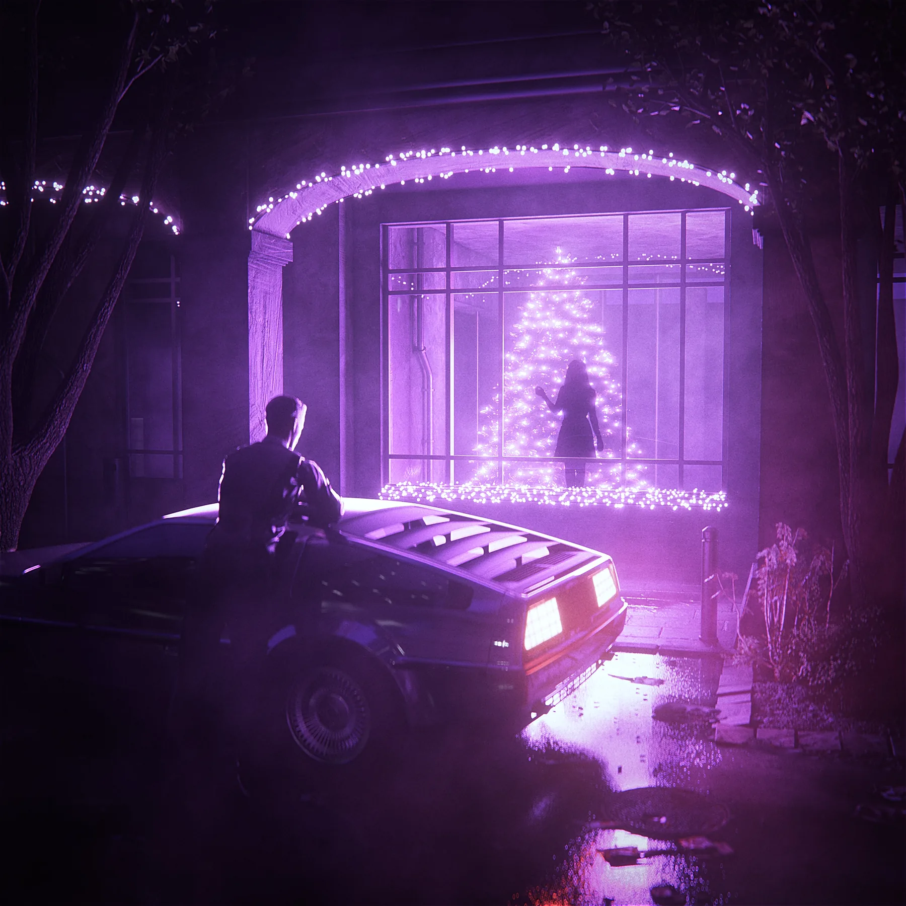 Silent Night, CG artwork by Retric Dreams. One night, stopping by.