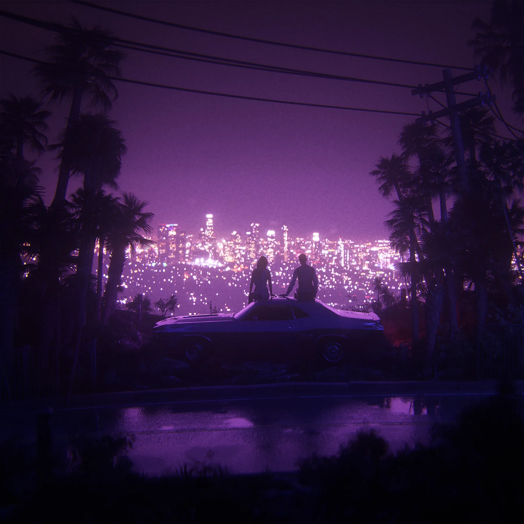 Top of the World, CG artwork by Retric Dreams. One night, on top of the world.