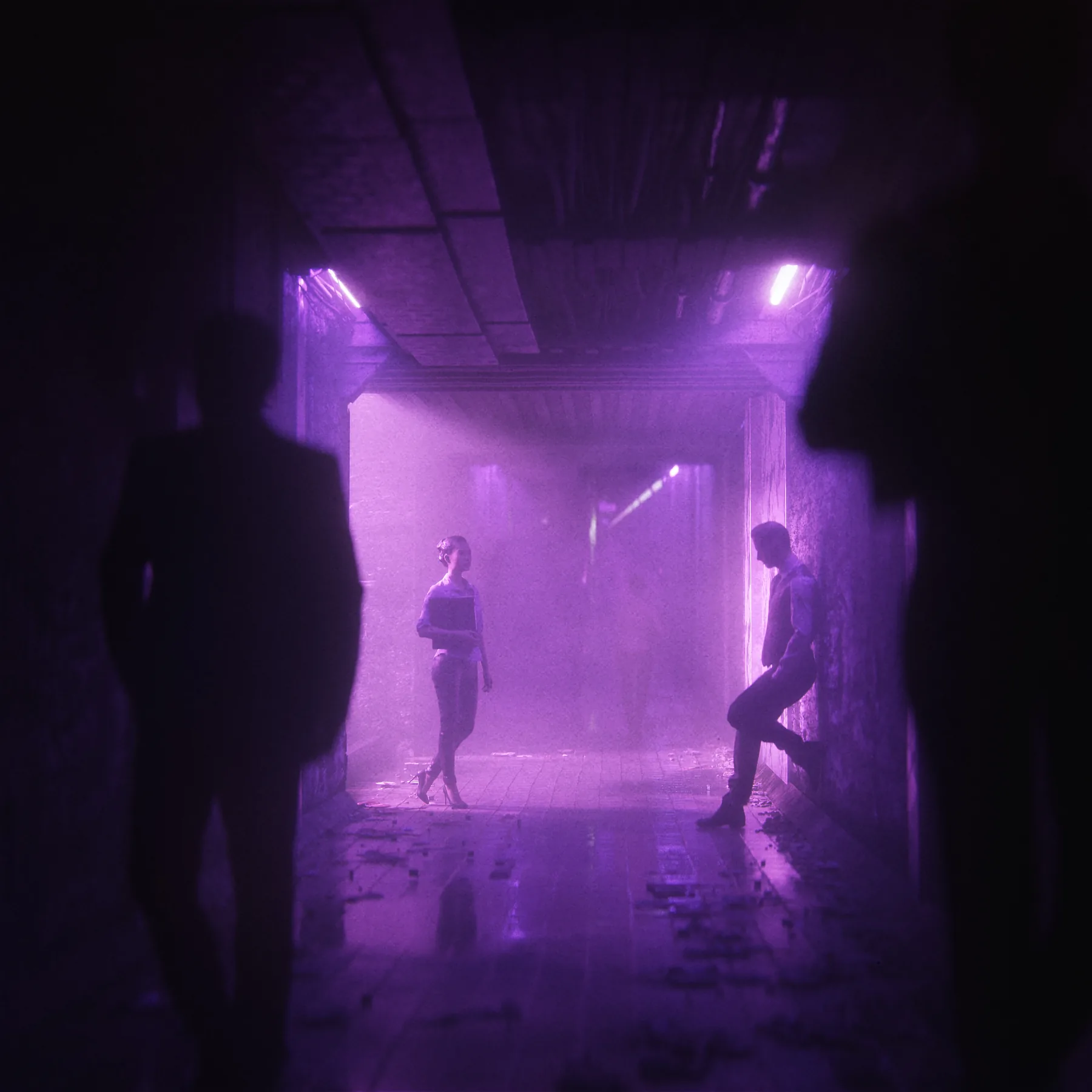 Waiting, CG artwork by Retric Dreams. A night waiting for something unknown.